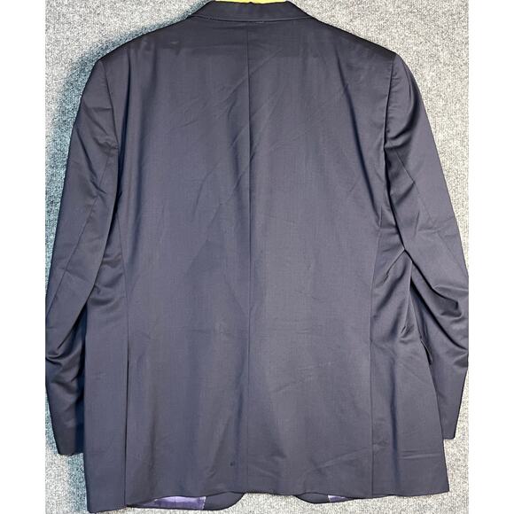 Jack Victor Blazer Suit Jacket Coat 3Sixty5 Two Button Wool Navy Blue Mens 48 L‎ - Picture 7 of 15